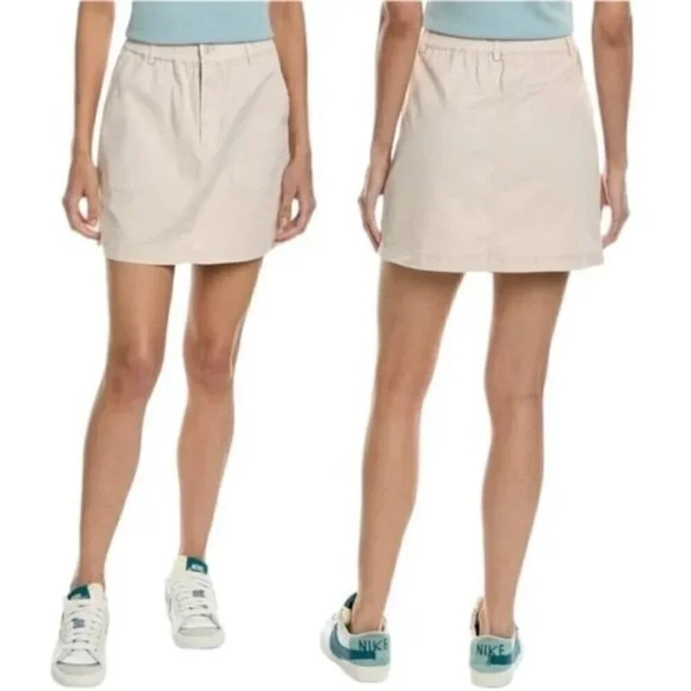 Michael Stars Women's Monroe Stretch Twill Mini Skirt Pockets Size 1X NWT